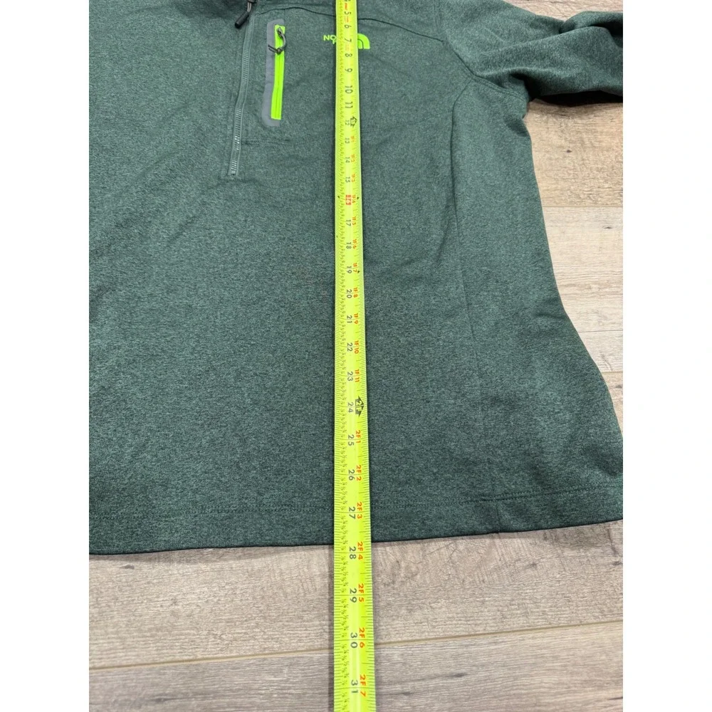 The North Face Mens XL 1/4 Zip Pullover Fleece Jacket Green Heather Canyonlands